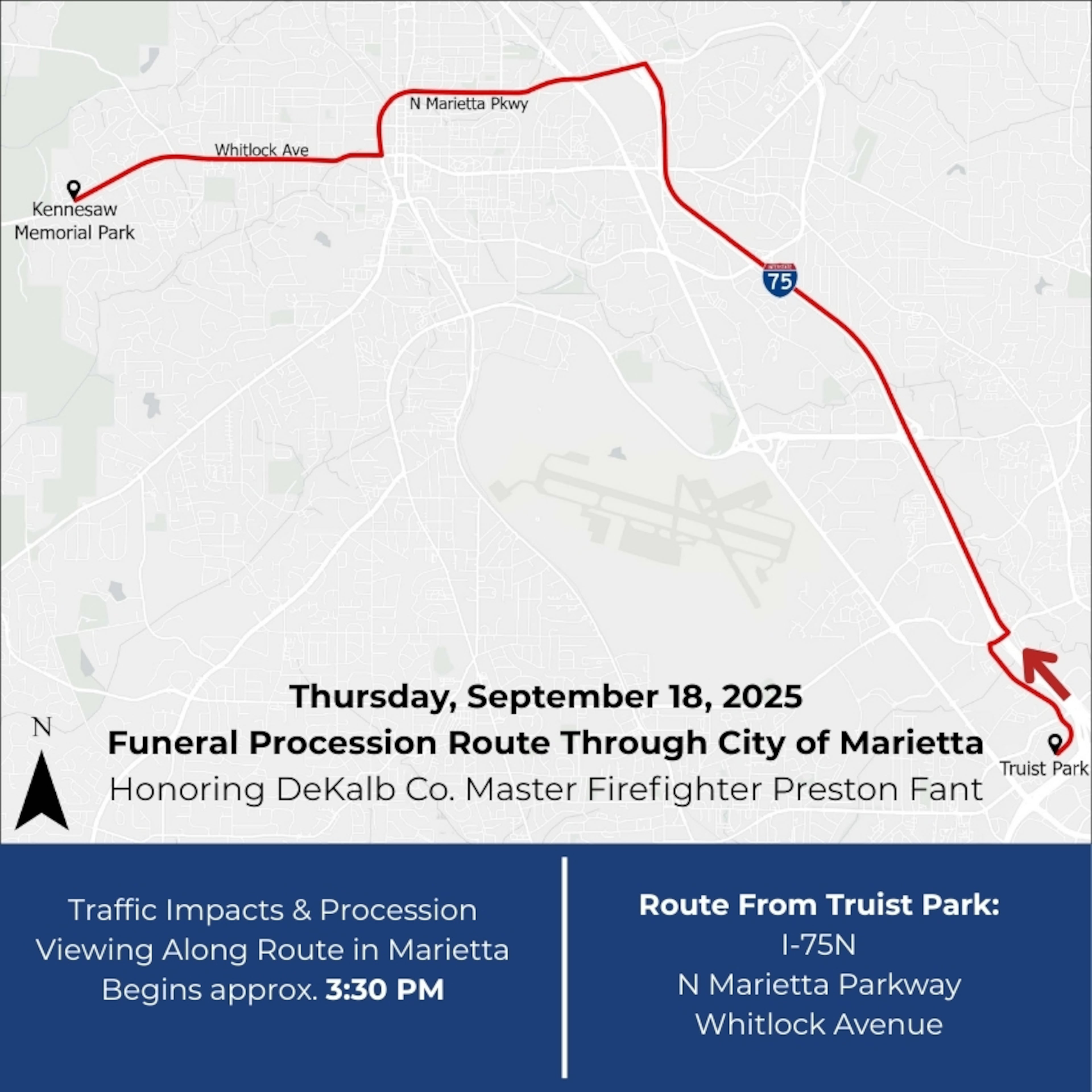 Traffic is expected to be impacted from 3:30 to 5 p.m. Thursday.