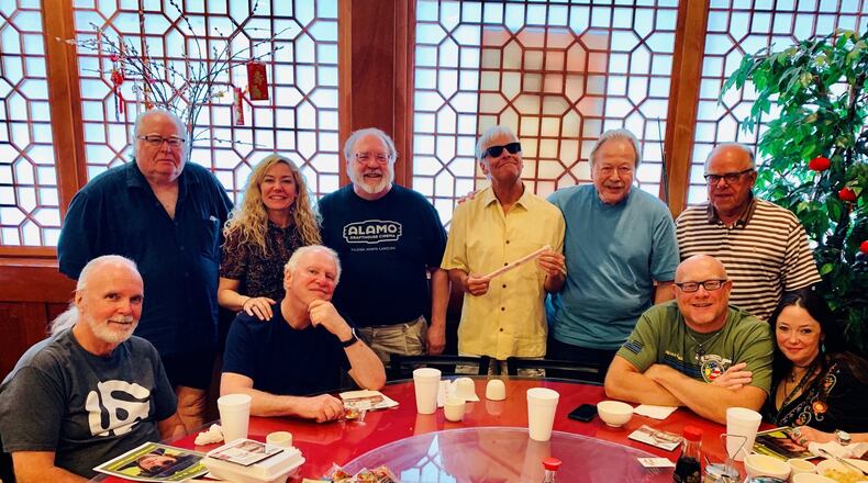 Attending the June 2019 music lunch club meeting are (back row, from left) Dick Wooley, Deborah Coons, Bill King, Forrest Haller, Mark Pucci and Randy Roman; (front, from left) Steve Jones, Dave Dannheisser, John McKnight and Karin Johnson. (Courtesy of Mark Pucci)