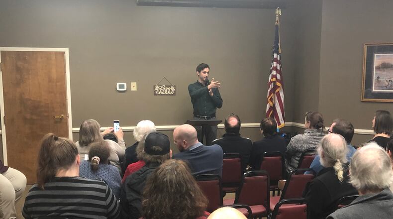Jon Ossoff holds a town hall meeting in northeast Georgia as he mulls another run for public office.