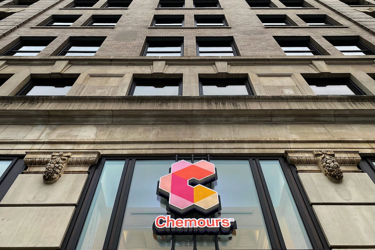 Chemours Company headquarters, a spin-off chemical company from DuPont, is seen at the Hotel DuPont in Wilmington, Delaware, in 2021. (Brendan Smialowski/AFP via Getty Images)