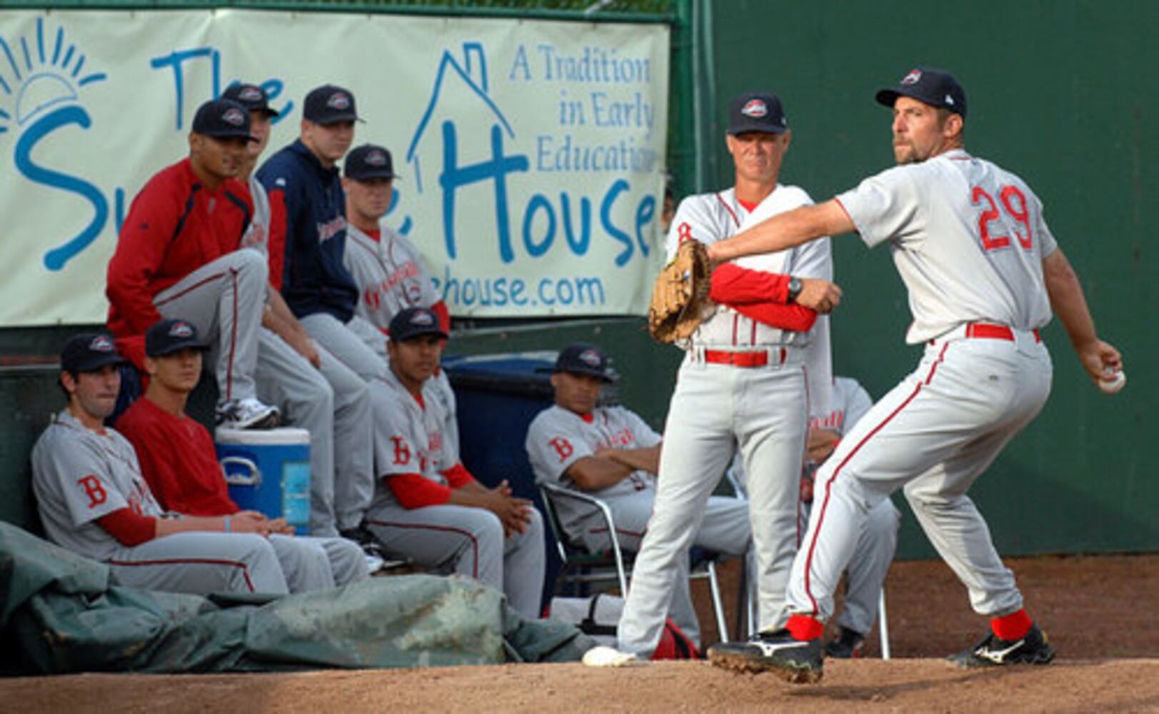 John Smoltz pitches in Augusta