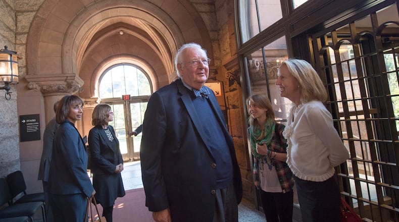 Angus Deaton, left, with his wife, Anne Case, after a news conference about his win of the 2015 Nobel Memorial Prize in Economic Science at Princeton University in Princeton, N.J., Oct. 12, 2015. A finding reported Monday by Deaton and Case stated that increases in mortality rates of middle-aged white Americans due to suicide and substance abuse rose in parallel with increasing reports of pain, poor health and distress. (Ben Solomon/The New York Times)