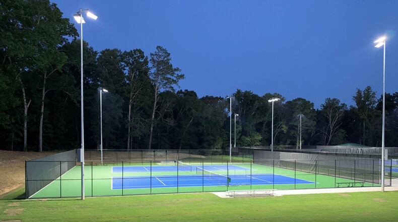 Six new, lighted tennis courts are now available for play at Matt Community Park.
