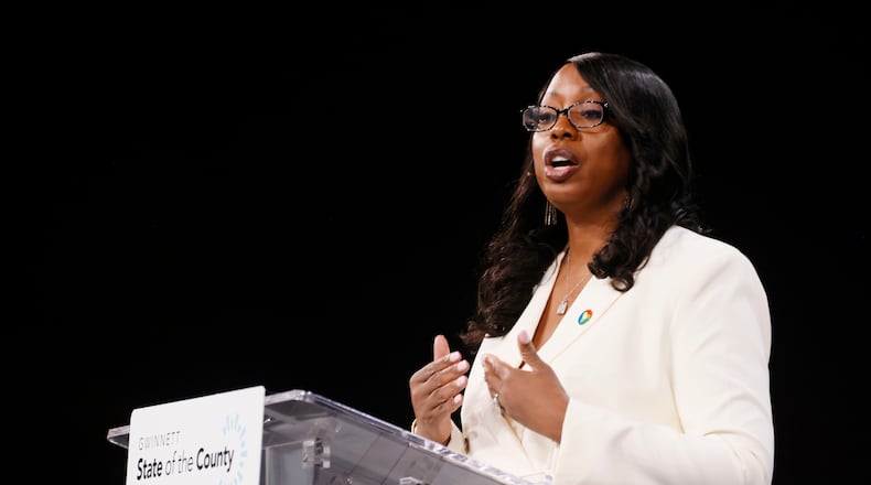 Gwinnett County Commission Chair Nicole Hendrickson said Black women are leading organizing efforts in the Democratic Party. “You see Black women doing the work to ensure those in our communities are politically and civically engaged,” she said. (Miguel Martinez/The Atlanta Journal-Constitution/TNS)