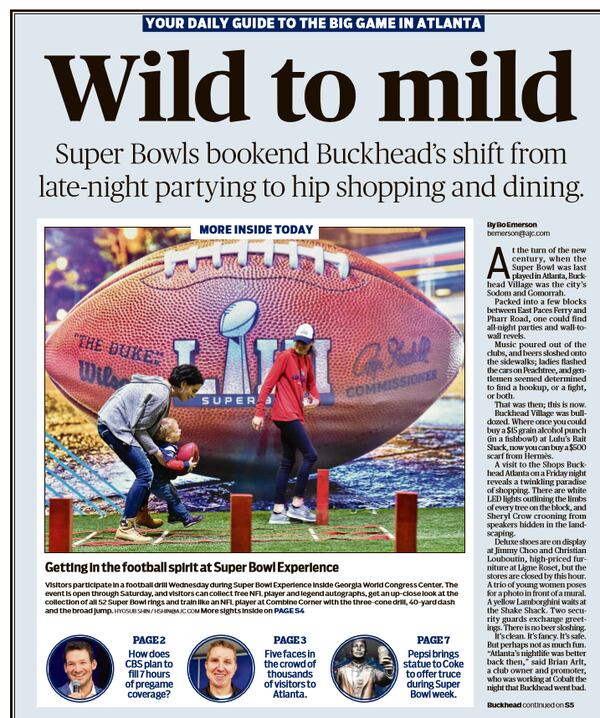The AJC daily guide to Super Bowl LIII in Atlanta for Thursday, Jan. 31, 2019. (AJCePaper)
