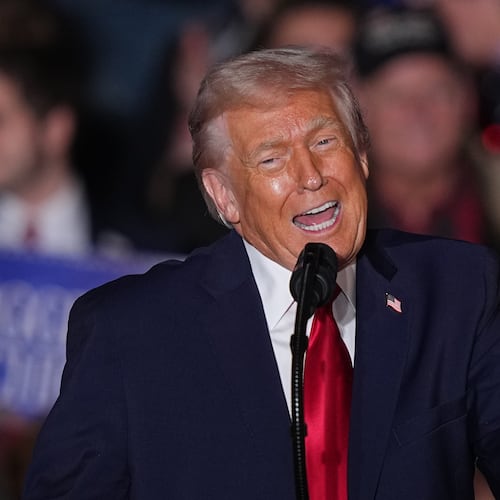 President Donald Trump speaks at the Mount Airy Casino Resort in Mount Pocono, Pa., Tuesday, Dec. 9, 2025. (AP Photo/Matt Rourke)