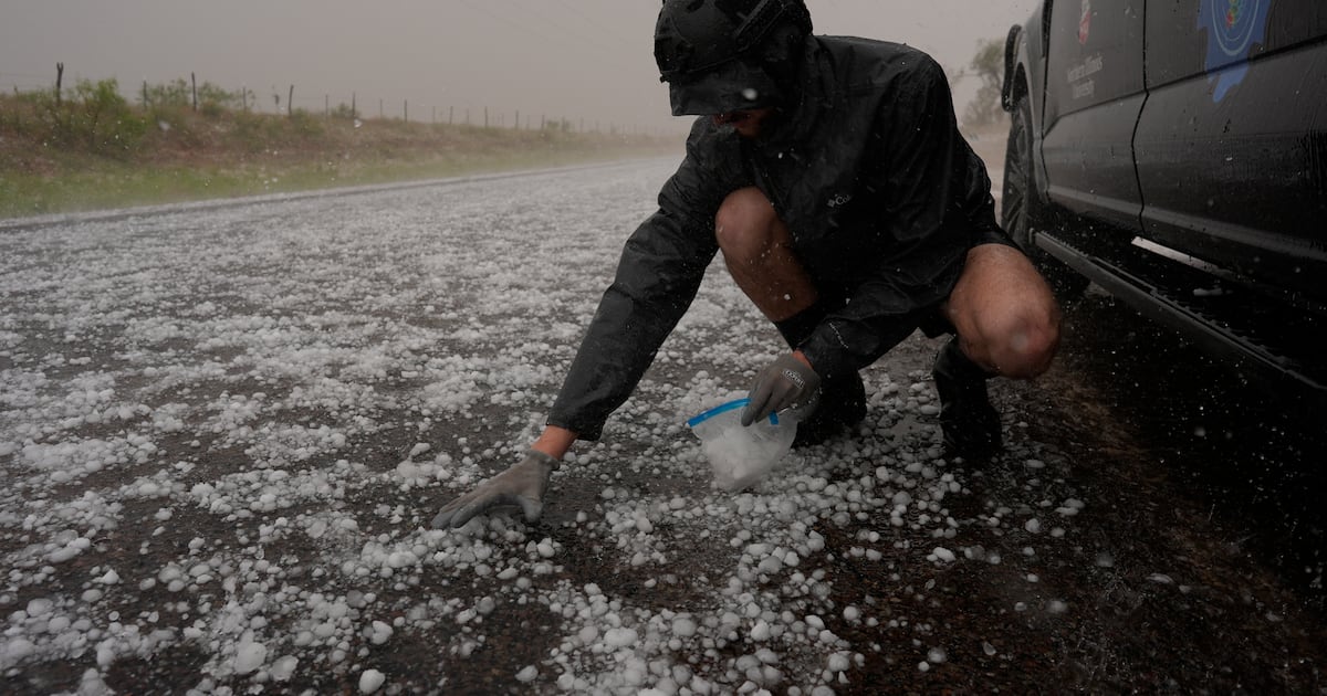 Ping, ping ping. Here's what it's like to drive into a big hailstorm in the name of science