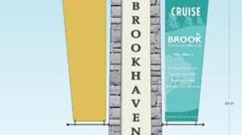 A rendering of Brookhaven’s gateway monument signs. CONTRIBUTED