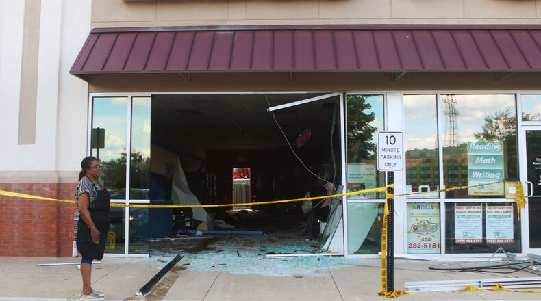 The store is located in a shopping center on Rockbridge Road in Gwinnett County.