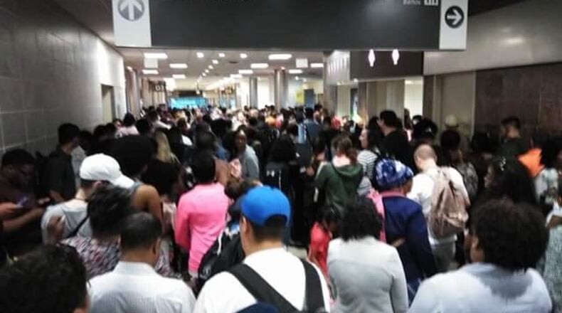 A pair of vibrating slippers led to the movement of airport customers while Atlanta police investigated.