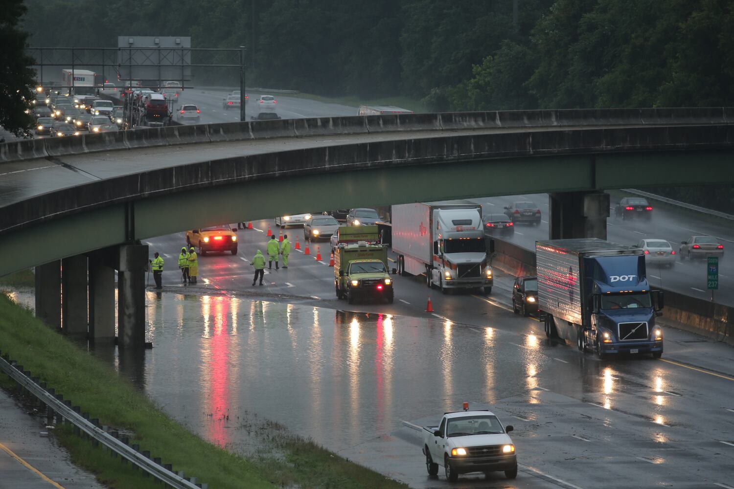 Roads flooded