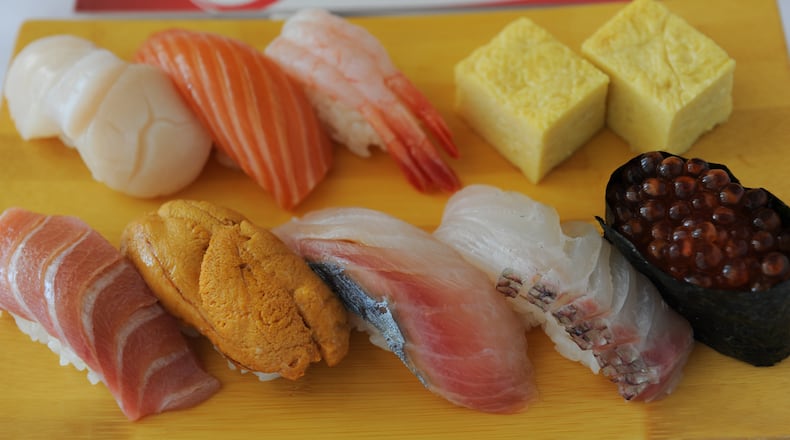 Sushi House Hayakawa's Sushi assortment. (BECKY STEIN)