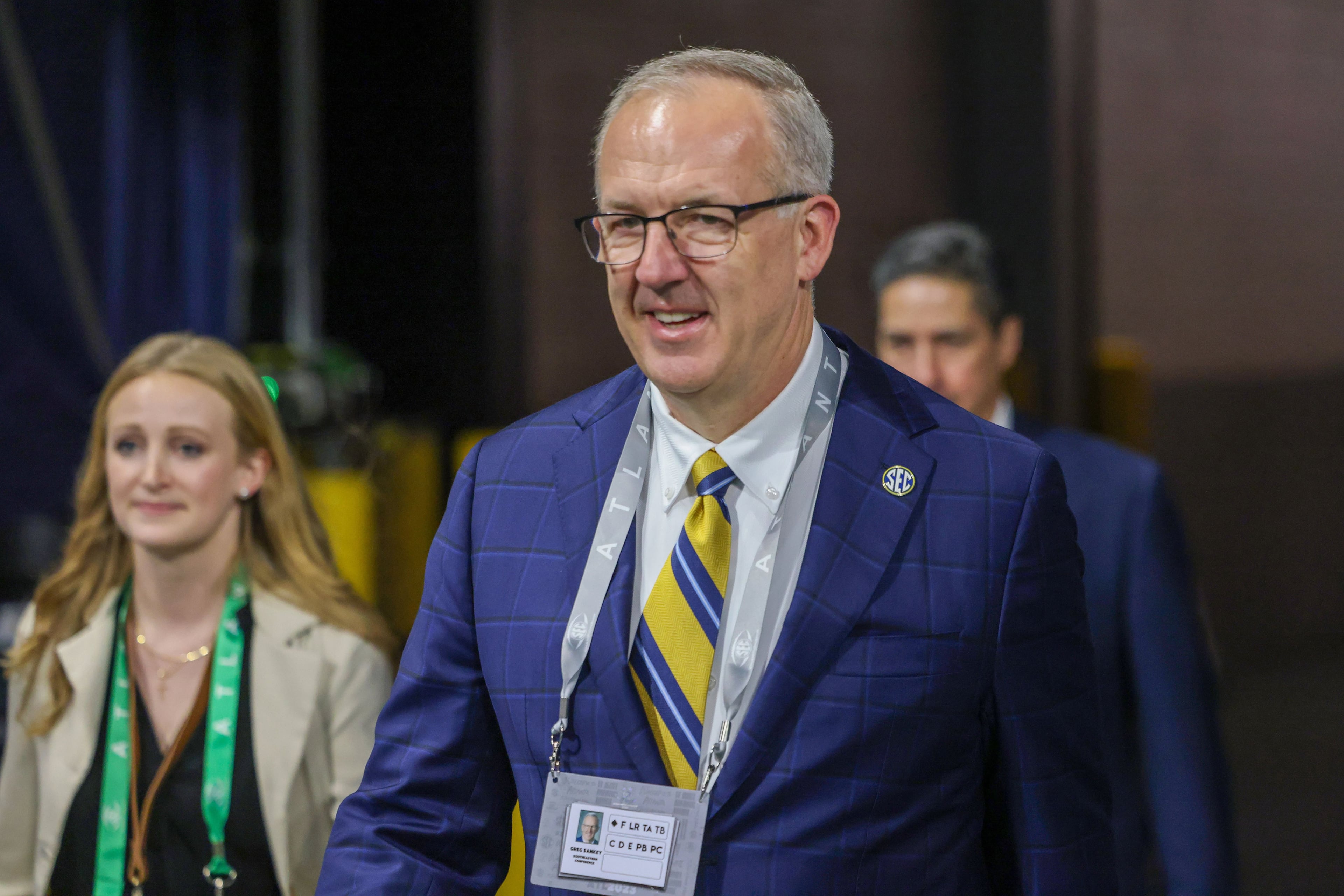 SEC Commissioner Greg Sankey is no different from any of the other college athletics power brokers this spring. He's doing his job, which is to act in the best interests of the SEC. (Jason Getz / AJC)