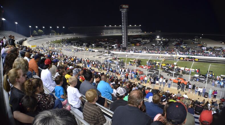 Upwards of 5,000 people gather each Friday night at Atlanta Motor Speedway for O'Reilly Auto Parts Friday Night Drags. Contributed by Atlanta Motor Speedway. HANDOUT PHOTO - NOT FOR RESALE