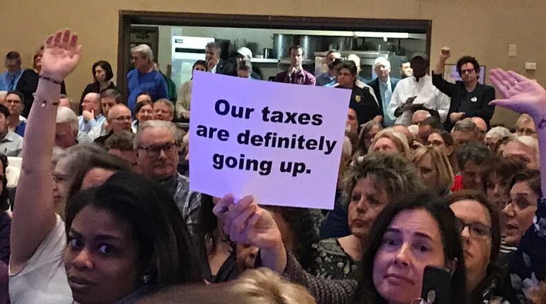 Residents gathered in a town hall when the idea of East Cobb forming a city was proposed in 2019. (AJC file)