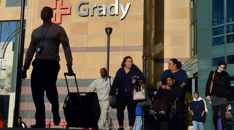 Grady Memorial Hospital. (Photo by BRANT SANDERLIN / BSANDERLIN@AJC.COM)