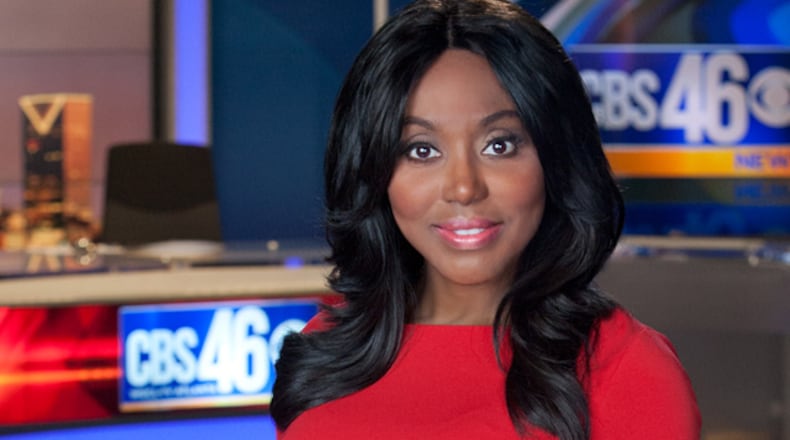 Markina Brown on the set of CBS46. CREDIT: CBS46