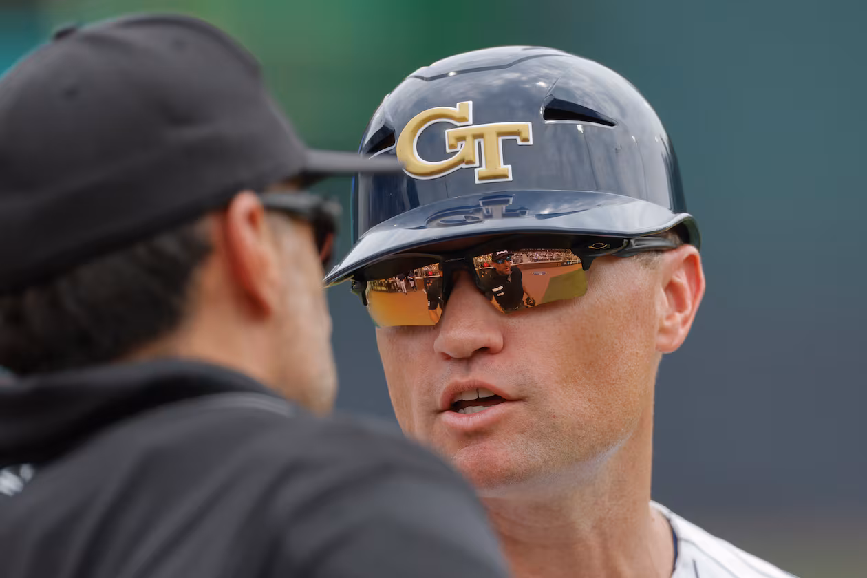 Georgia Tech head coach James Ramsey, right, announced two changes to his coaching staff Wednesday. (Erik S. Lesser for the AJC)