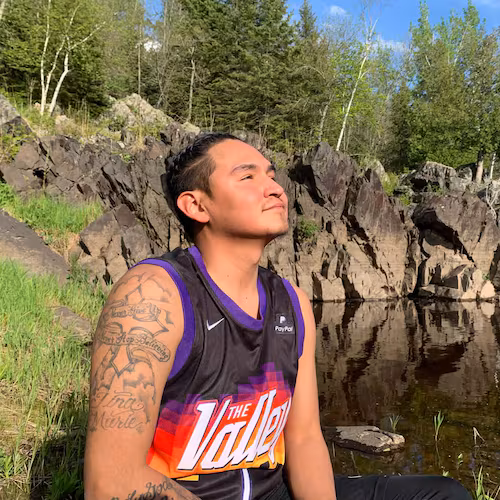 This photo provided by Kayla Jackson shows Peter Martin at Jay Cooke State Park in Carlton, Minn., May 21, 2021. (Kayla Jackson via AP)