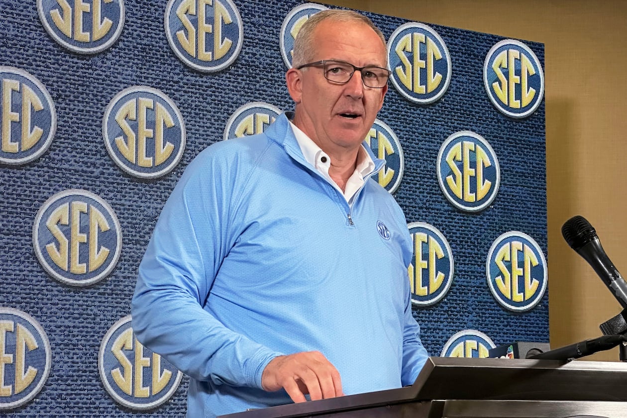 Southeastern Conference Commissioner Greg Sankey said the league had "effective" talks at spring meetings, despite no changes to bylaws. (Ralph Russo/AP File)