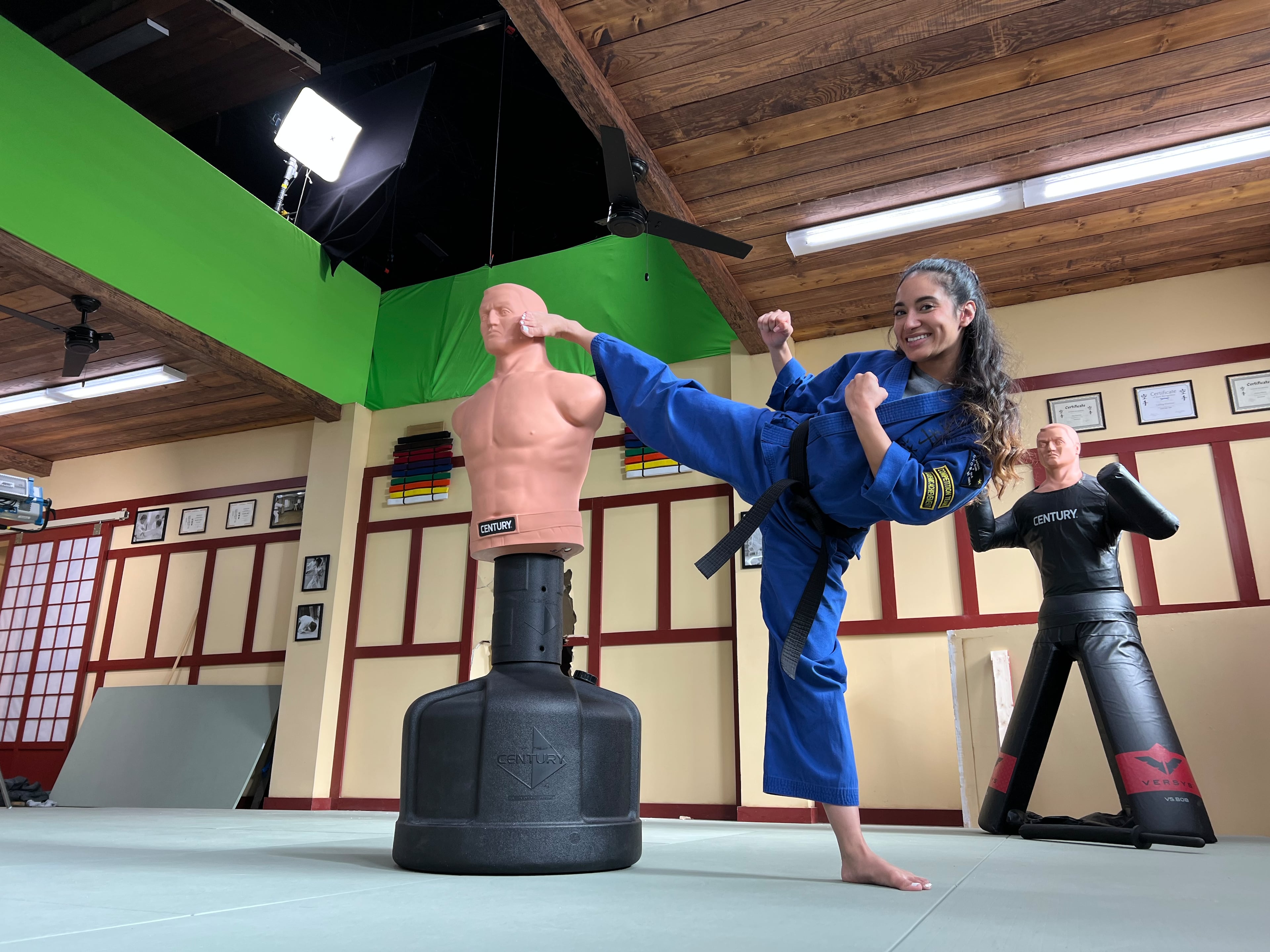 Jewelianna Ramos-Ortiz has been practicing martial arts since she was just 3 years old, growing up in her parents' martial arts school. She has won multiple world titles in sport karate. (Courtesy of Justin Ortiz)