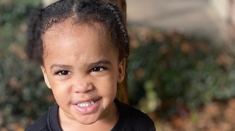 Ashton Cooksey, 2, died Saturday after being hit by a relative's vehicle in the parking lot of Six Flags Over Georgia. (Credit: Family photo)