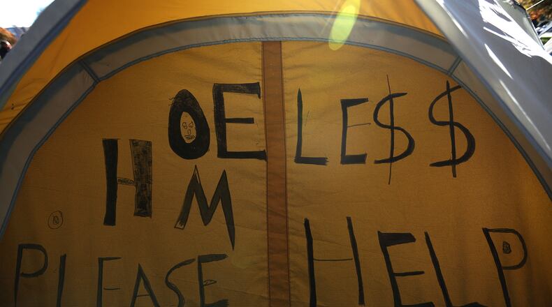 A homeless family of five in Newport, Kentucky was found living in tent similar to this one.