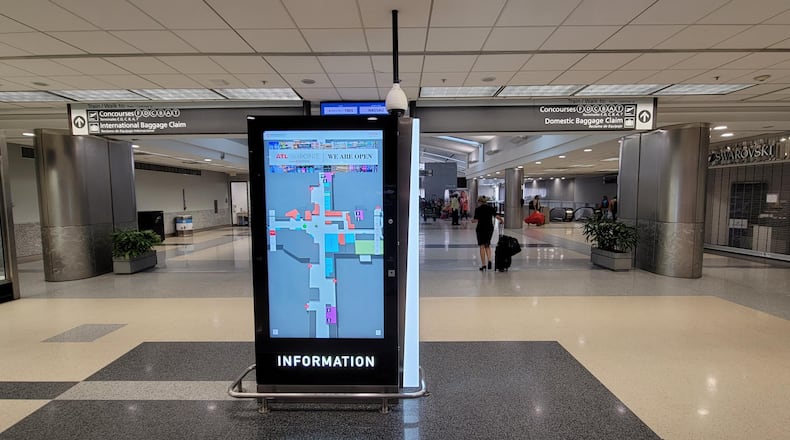Wayfinding and digital directions kiosks are being installed at Hartsfield-Jackson International Airport. CONTRIBUTED