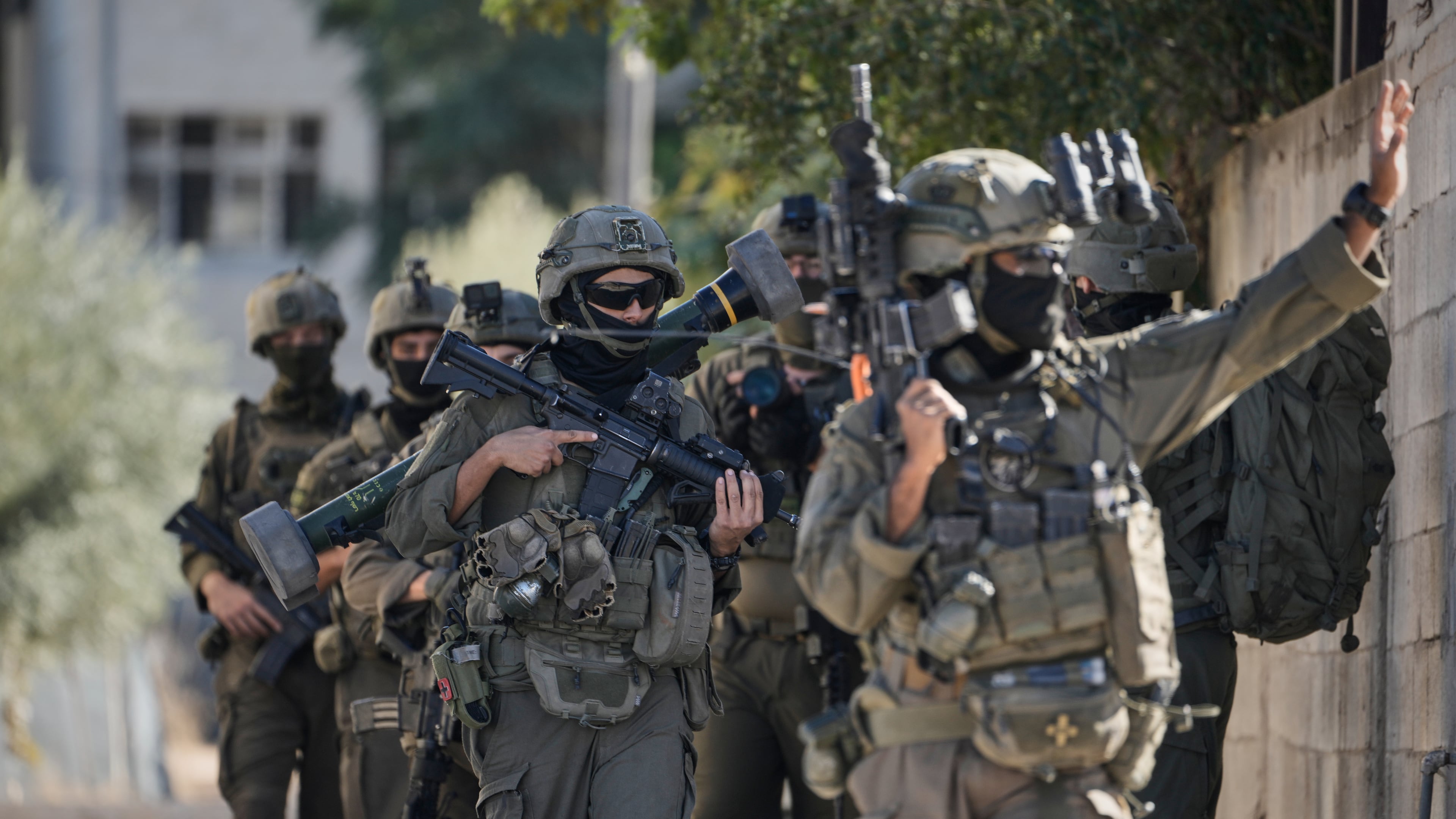 Israeli soldiers are seen during an army raid in the West Bank town of Tubas, Wednesday, Nov. 26, 2025. (AP Photo/Majdi Mohammed)
