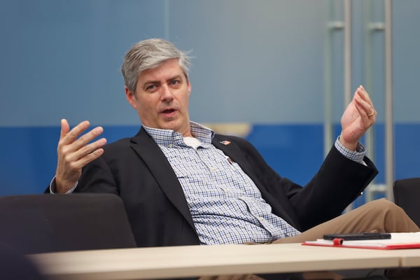 Commissioner Bob Ellis said the legislation is designed, in part, to nudge Sheriff Patrick Labat to increase the percentage of his employees who work in detention full time. (Jason Getz/AJC 2023)