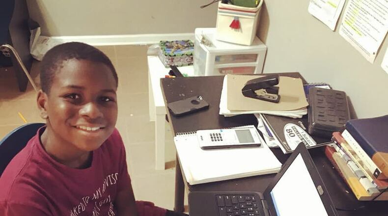 Caleb Anderson, 12, is enrolled at Chattahoochee Technical College and hopes to enroll in Georgia Tech to study aerospace engineering in fall 2021. Credit: Caleb Anderson and Family/Facebook