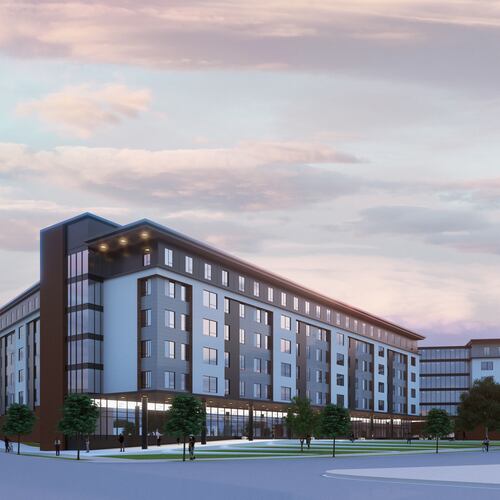 This is a rendering of a proposed student housing project for Morehouse and Spelman colleges at 850 West End Ave. SW. (Courtesy of Radnor Property Group)
