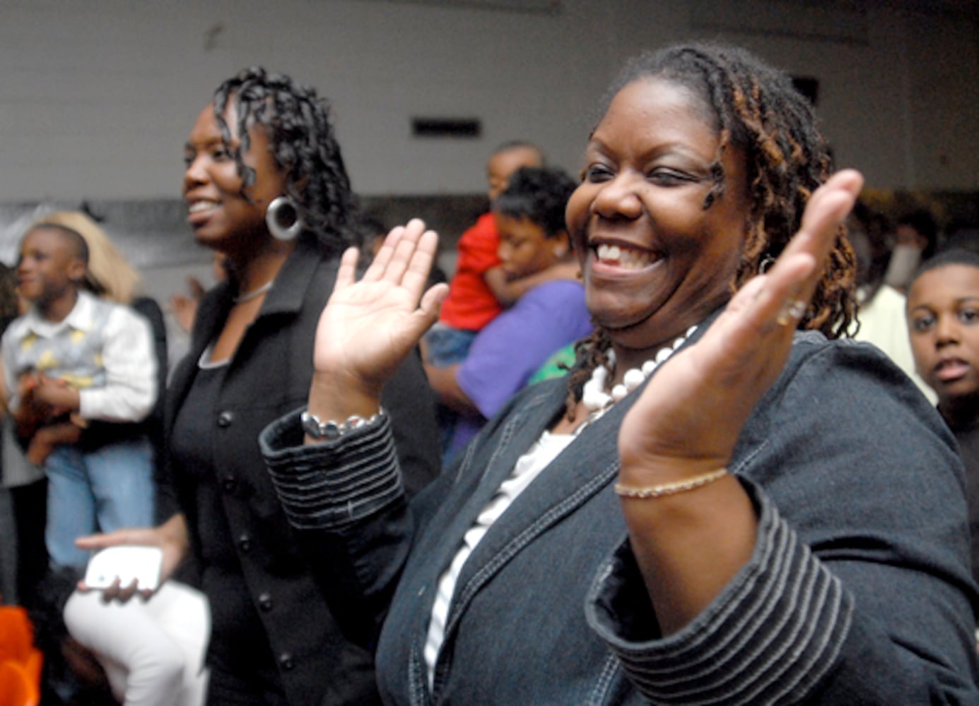 Chris Tucker, T-Boz judge talent show at Snapfinger Elementary