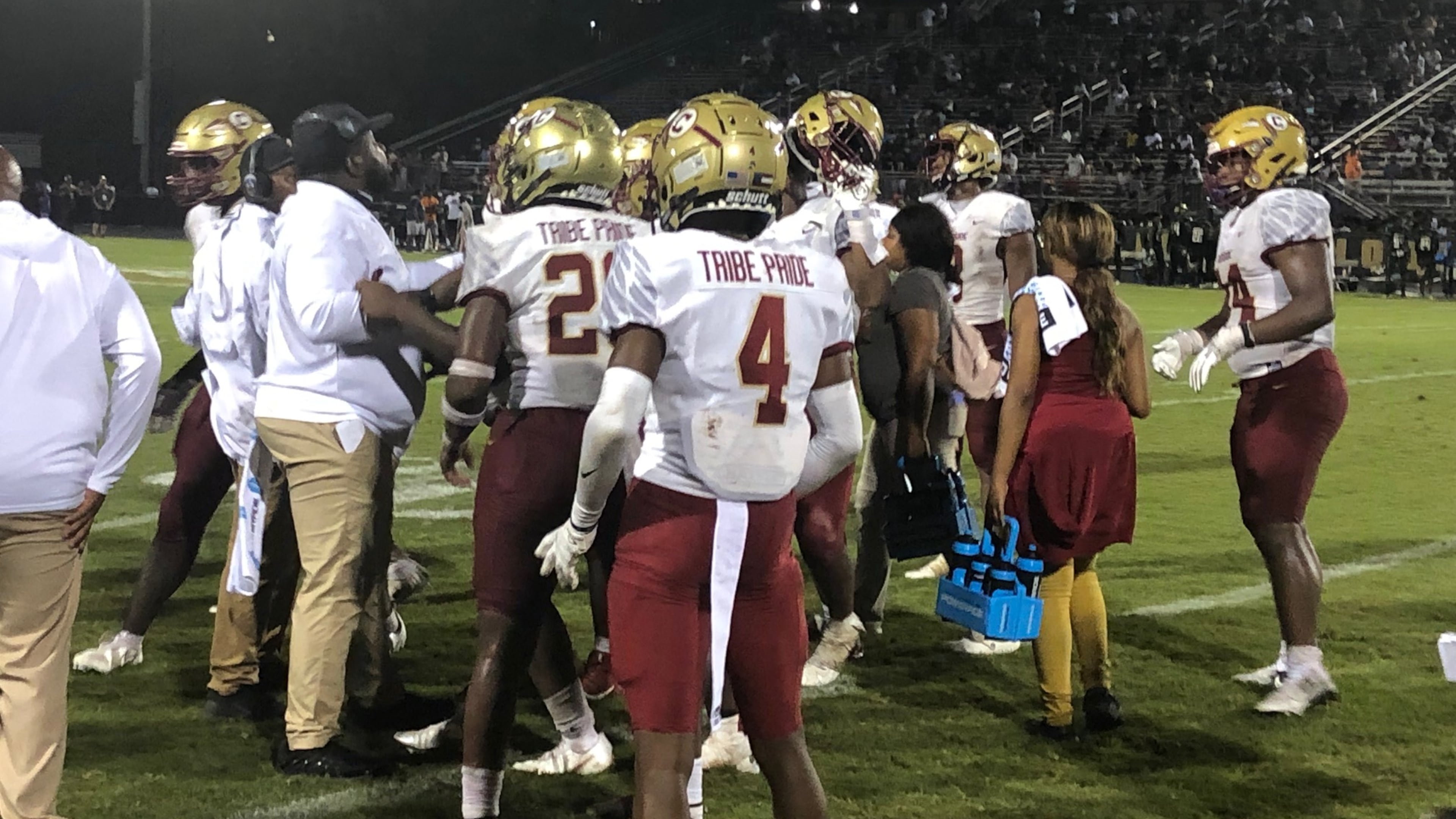 Creekside, the No. 1-ranked team in Class 4A, just smashed the GHSA record for points in a regular season with 614. The Seminoles (10-0) scored 70 points or more four times and 69 points once. (Stan Awtrey for the AJC 2021)