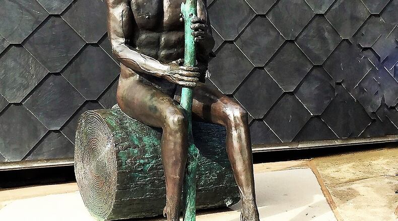 This sculpture called “The Storyteller” has been moved to the Buckhead branch library.