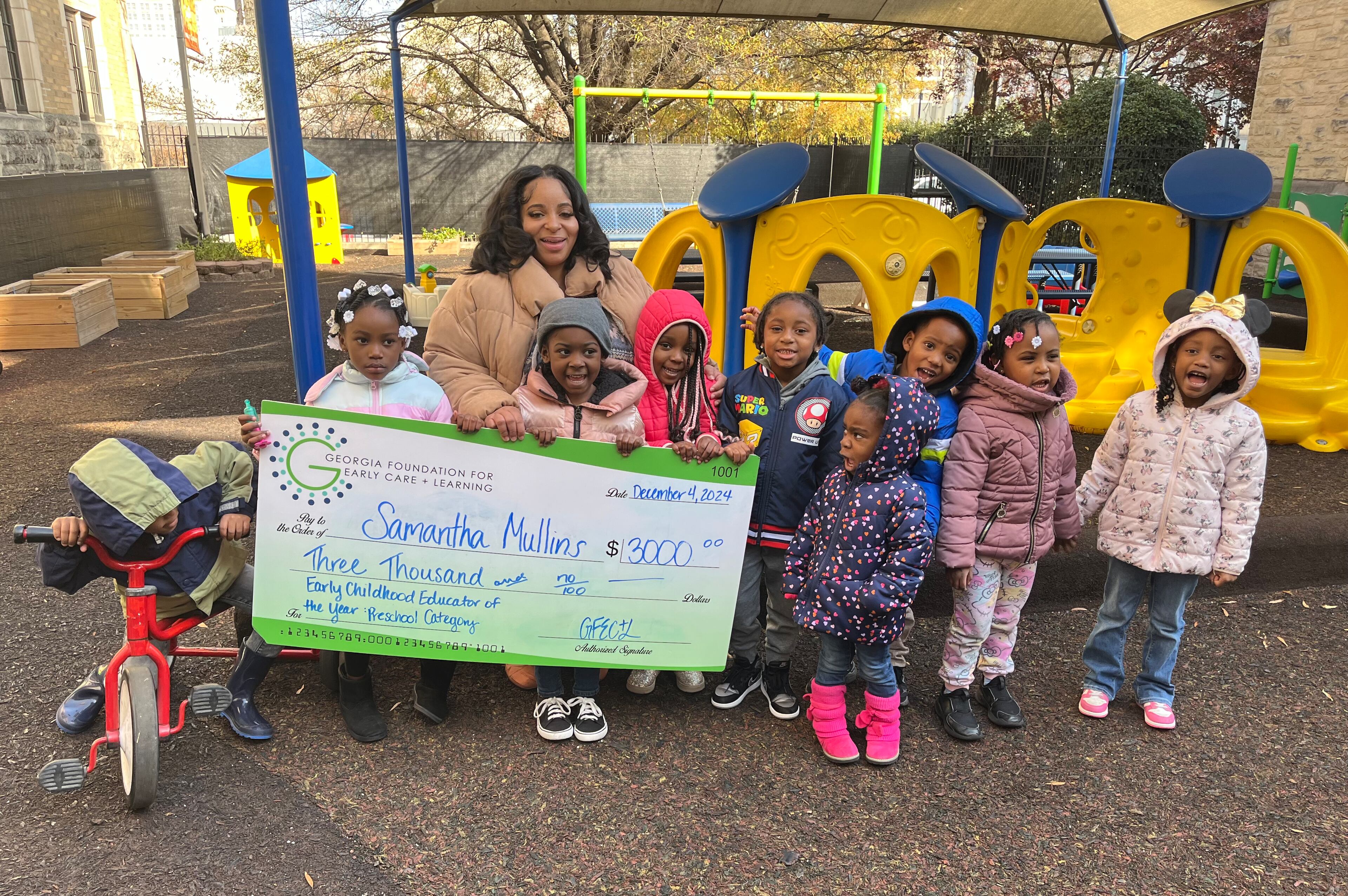 Preschool teacher of the Year Samantha Mullens