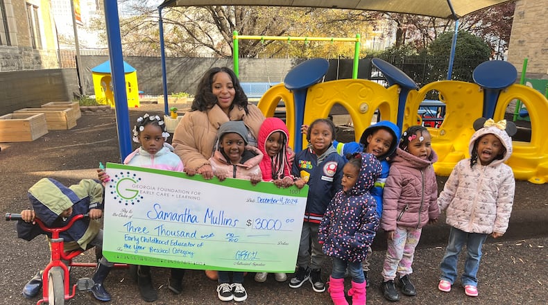 Samantha Mullins from Our House Inc. in Atlanta is the 2024-2025 Georgia Early Childhood Educator of the Year in the preschool category, named by the state Department of Early Care and Learning. (Courtesy)