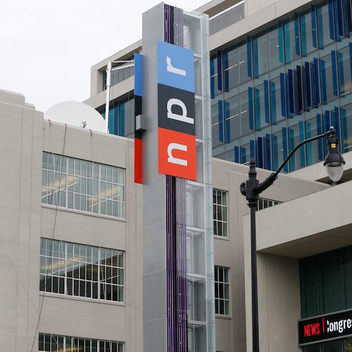 FILE - National Public Radio (NPR) on North Capitol Street in Washington, April 15, 2013. (AP Photo/Charles Dharapak, File)