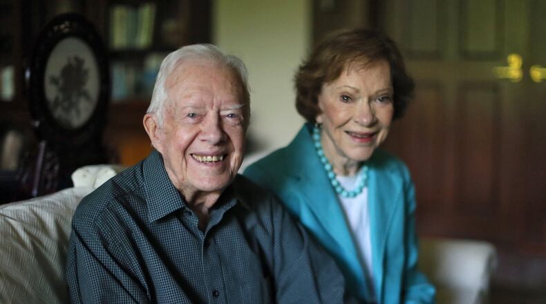 Days before celebrating their 70th wedding anniversary on July 7, 2016, Jimmy and Rosalynn Carter discuss their years together in his office at the Carter Center in Atlanta. BOB ANDRES / BANDRES@AJC.COM