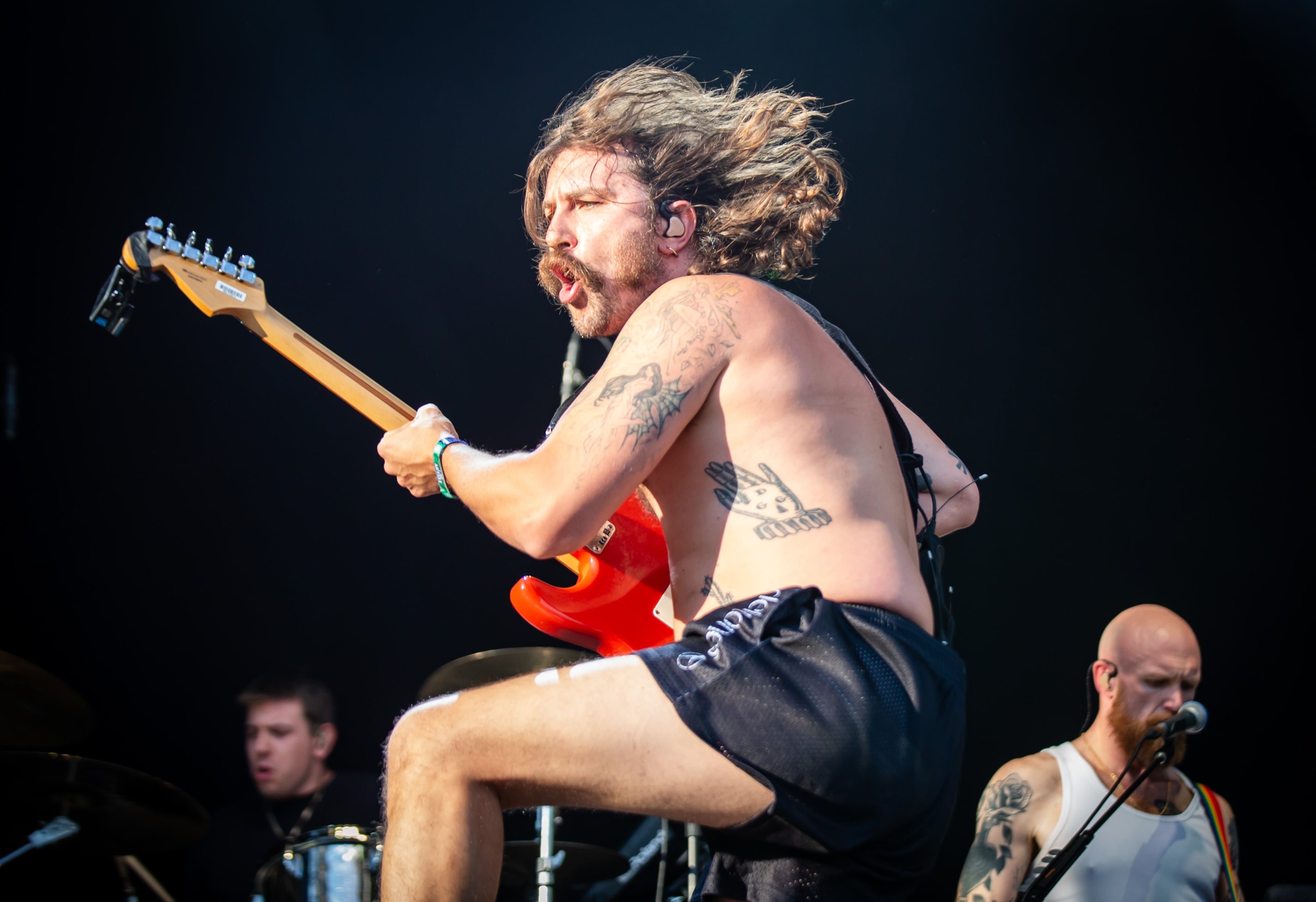 Idles performs on Friday, Sept. 19, 2025, in Atlanta’s Piedmont Park during the first day of Shaky Knees. (Ryan Fleisher for the AJC)