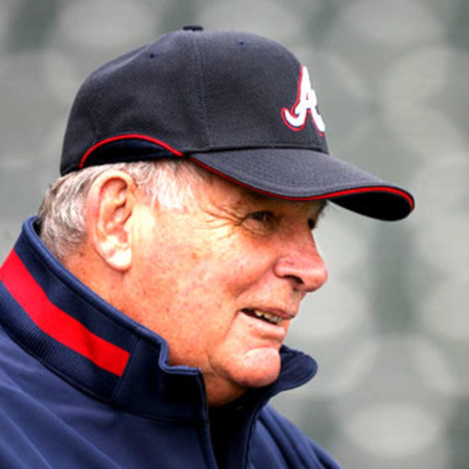 Manager Bobby Cox, pictured watching the Braves work out in 2008, led the Braves to 2,504 wins, 14 straight division championships and a victory in the 1995 World Series. Cox died in May at age 84. (Vino Wong/AJC)