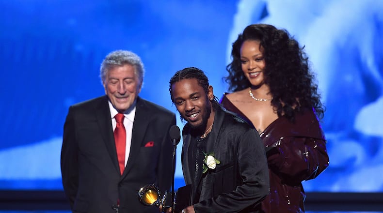 Kendrick Lamar is the big winner at the Grammys so far. Photo: Getty Images