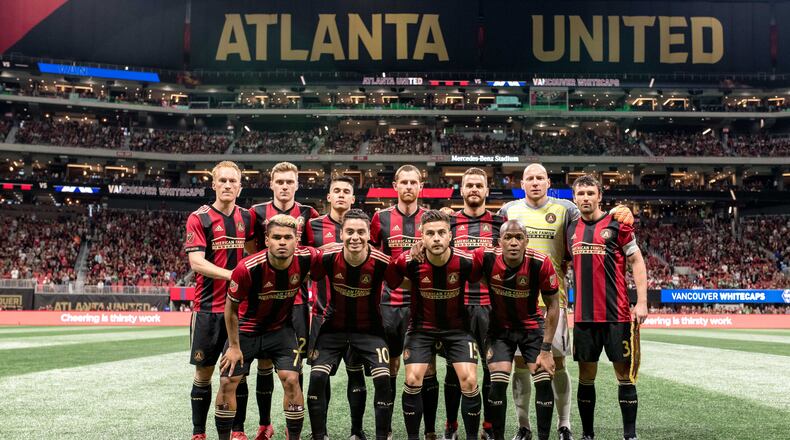 Atlanta United's starting 11 for Saturday's game against Vancouver at Mercedes-Benz Stadium. (Atlanta United)