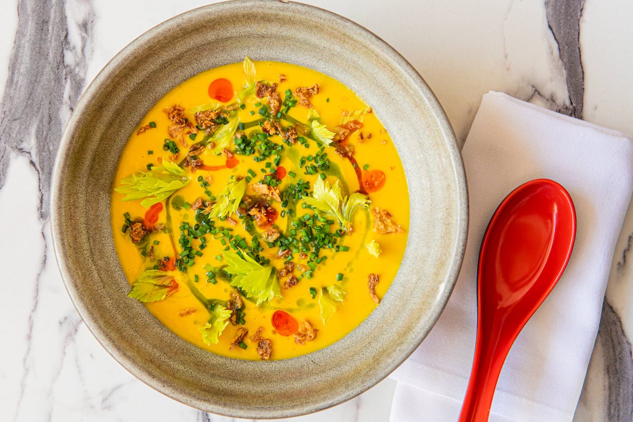 Ruby Chow's Sweet Corn Soup. (Aaliyah Man for the AJC)