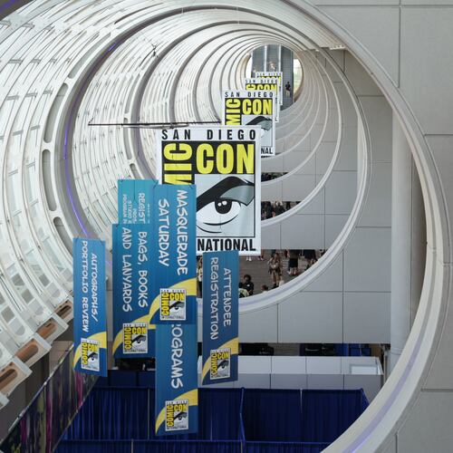 A general view of atmosphere during Comic-Con International on Thursday, July 23, 2026, in San Diego. (Photo by Andrew Park/Invision/AP)
