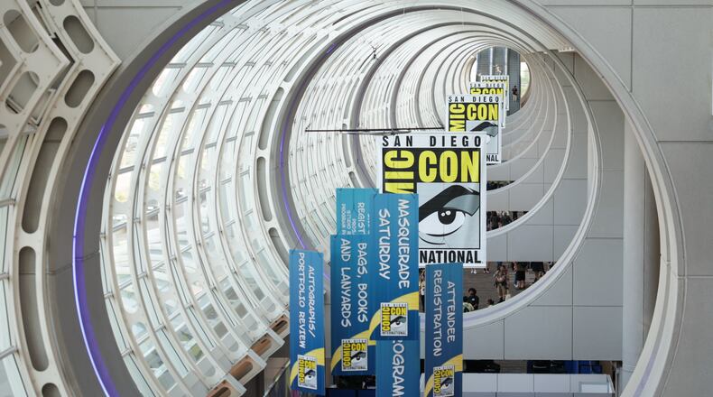 A general view of atmosphere during Comic-Con International on Thursday, July 23, 2026, in San Diego. (Photo by Andrew Park/Invision/AP)