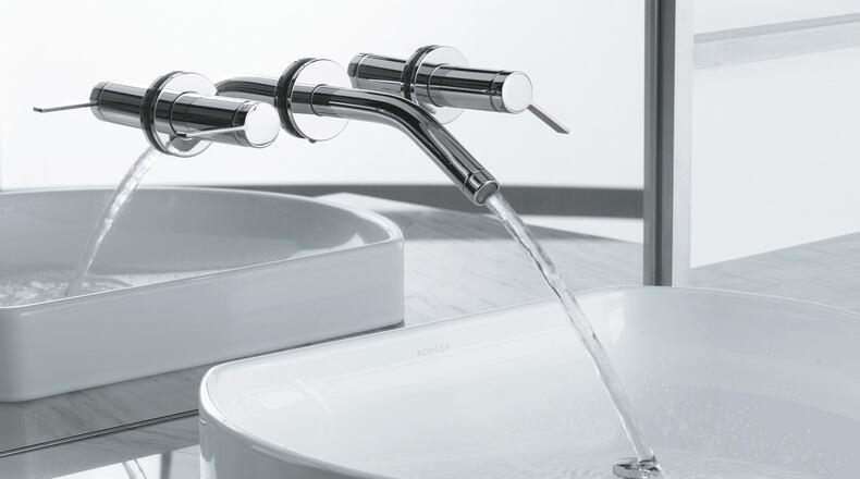 Wading pool sinks are well-suited for powder rooms since hand washing is usually the main use over filling a sink bowl with water. (Kohler)