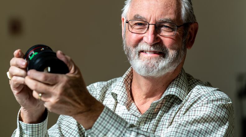 Retired motion-picture cameraman Clyde E Bryan works with camera and lighting equipment at Trilith Studios in Fayetteville. He came out of retirement to work with the Georgia Film Academy teaching students about his craft. PHIL SKINNER FOR THE ATLANTA JOURNAL-CONSTITUTION.