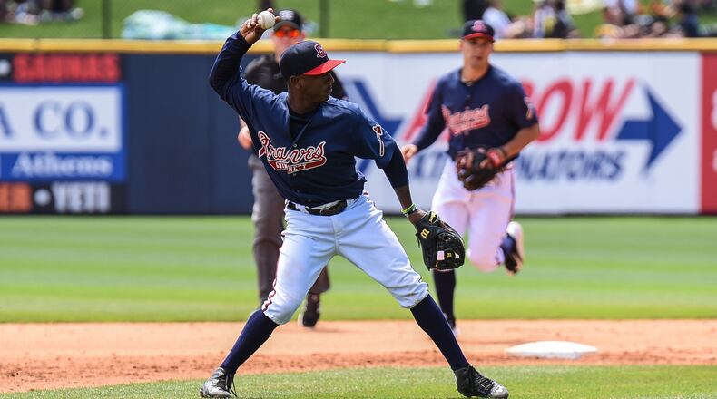Ozzie Albies is hitting .277 for the Gwinnett Braves. (Sean Hackney / Special to the AJC)