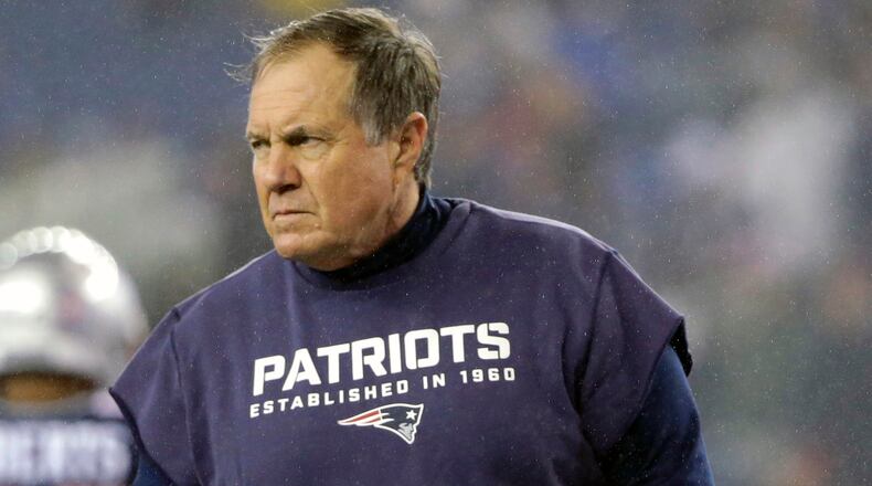 Bill Belichick is coaching in his 10th Super Bowl - nine with the Patriots.